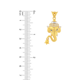 22K Gold Divine Lord Ganesha Pendant with Bell